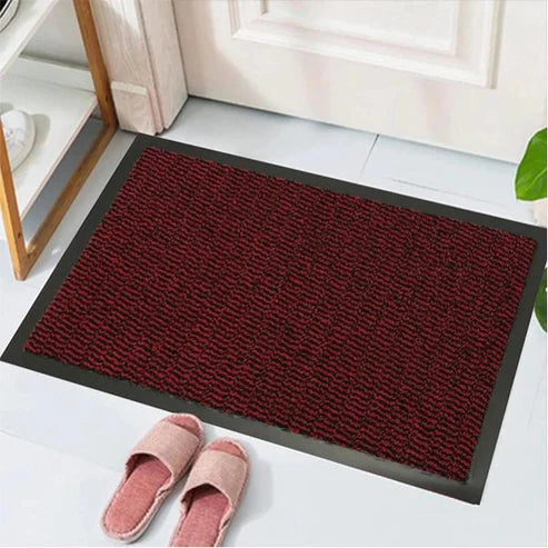 Durable Heavy Duty Commercial Hobnail Barrier Matting – Custom Cut Red Design Linear Metre