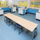 Vogue Ultra Steel Blue Slip-Resistant Vinyl Safety Flooring Roll