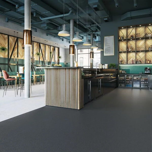 Standard PUR Black Walnut Slip-Resistant Vinyl Sheet Safety Flooring Roll